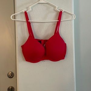 Pink Victoria’s Secret Red Push Up Bra Size 34 D